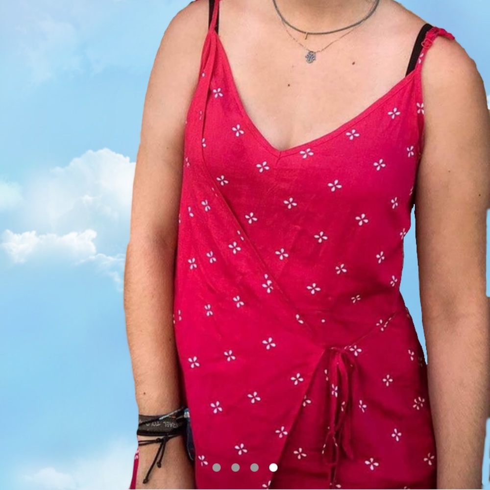 Fuschia patterned romper from Charlotte Russe